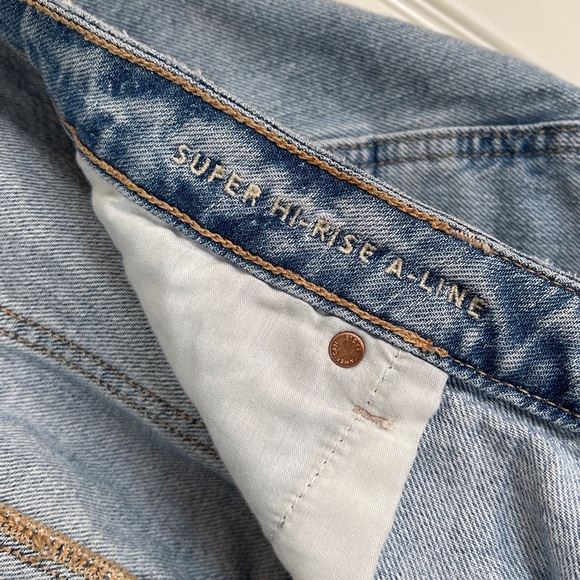 American Eagle super high rise A-line skirt size 18 - Picture 3 of 4